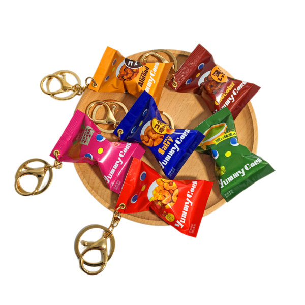 Realistic Miniature Snack Keychains