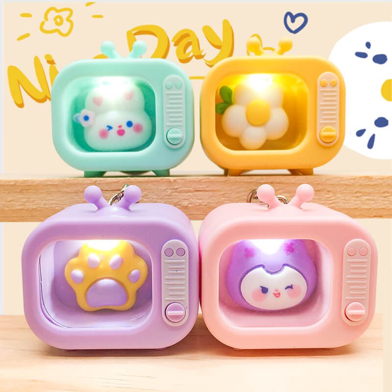 Cute Mini TV Light-Up Keychain 2 03 1