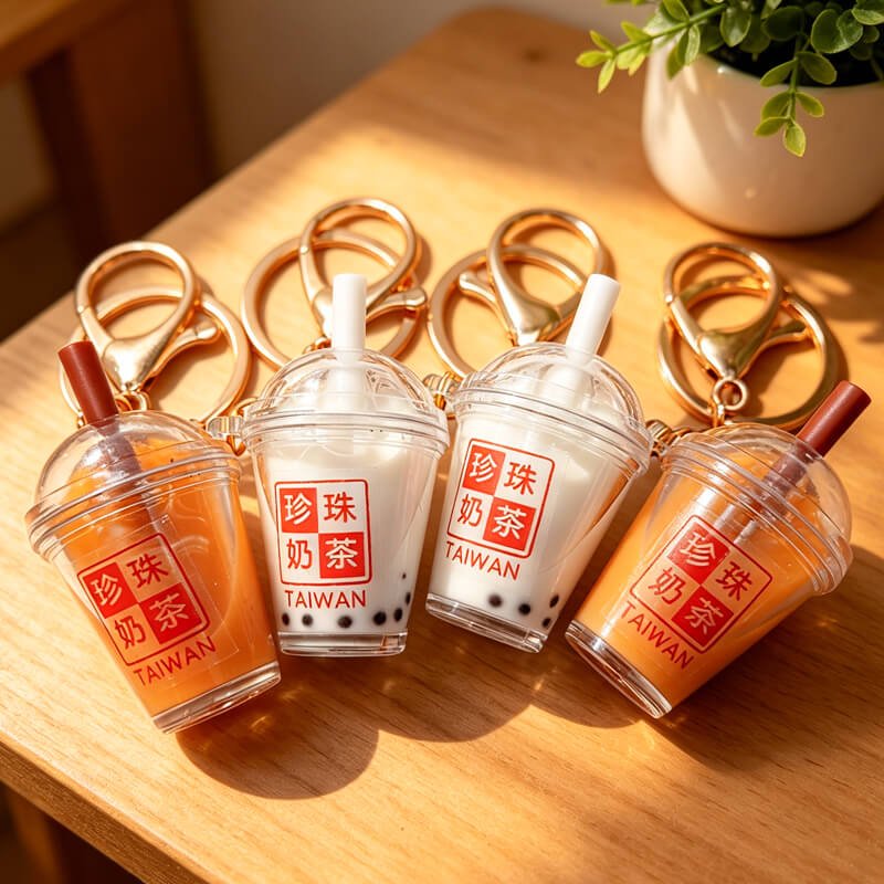 Mini Bubble Tea Cup Keychain | Taiwan Style Milk Tea Pendant 2 2