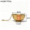 .3 Simulated Gold Bowl Lucky Keychain
