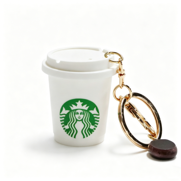 3 (1) Miniature Simulation Coffee Cup Keychain