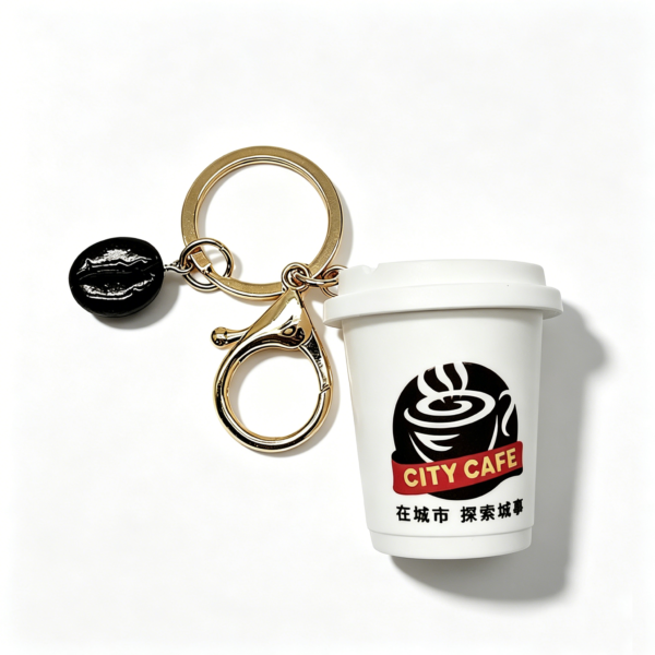 3 (2) Miniature Simulation Coffee Cup Keychain