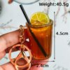 Creative Realistic Lemon Black Tea & Bubble Tea Cup Keychain