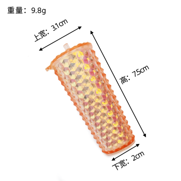 Laser Holographic Fish Scale Mini Cup Keychain