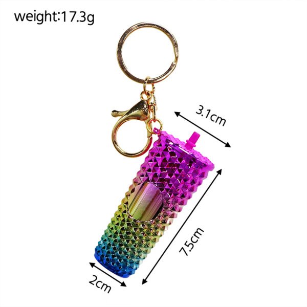 Laser Holographic Fish Scale Mini Cup Keychain