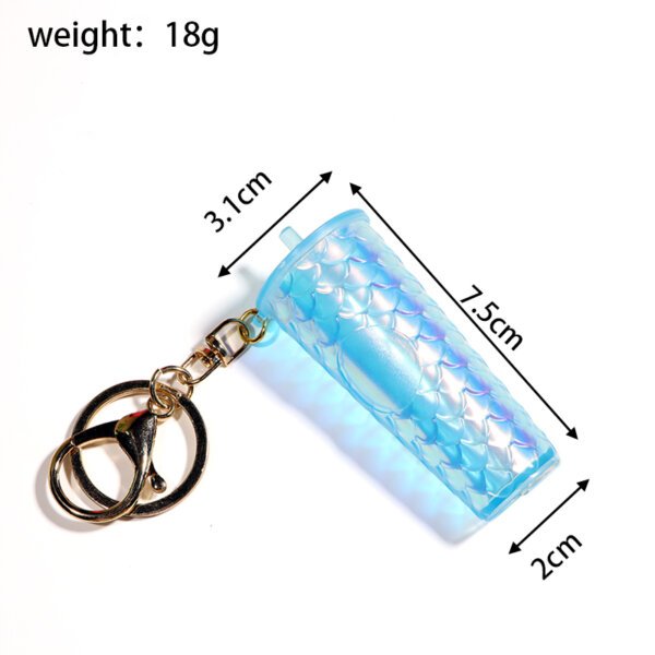 Laser Holographic Fish Scale Mini Cup Keychain