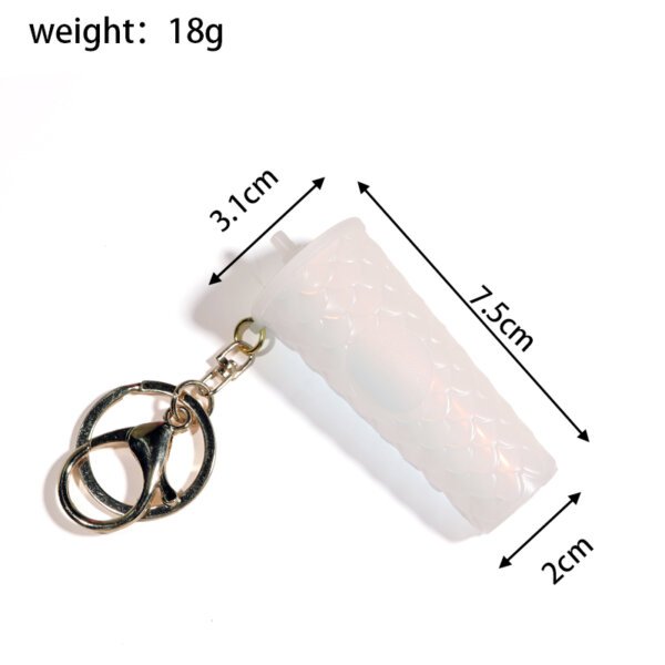 Laser Holographic Fish Scale Mini Cup Keychain
