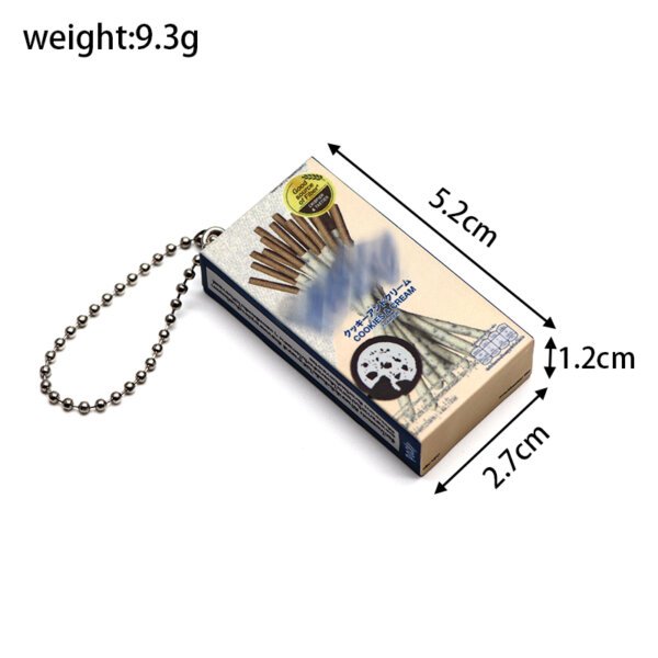 Realistic Miniature Food Toy Chocolate Biscuit Sticks Keychain