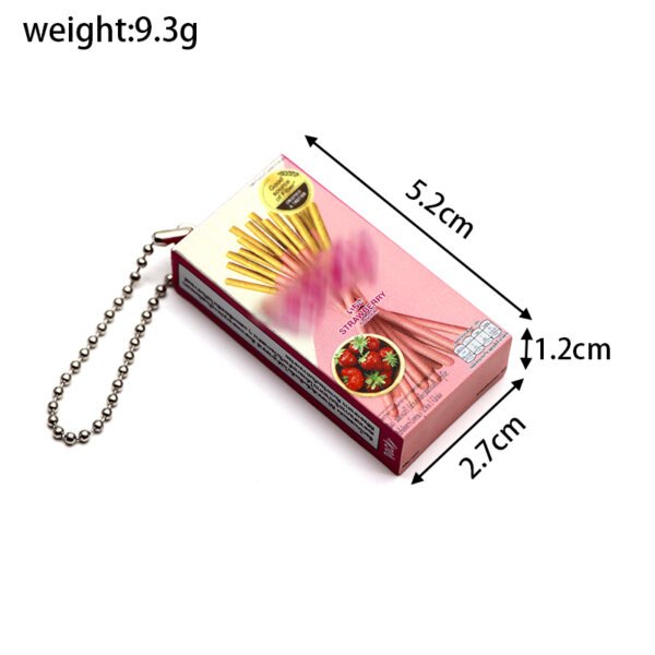 Realistic Miniature Food Toy Chocolate Biscuit Sticks Keychain