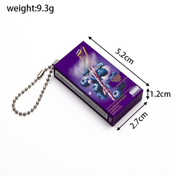 Realistic Miniature Food Toy Chocolate Biscuit Sticks Keychain