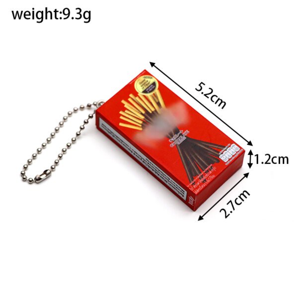 Realistic Miniature Food Toy Chocolate Biscuit Sticks Keychain