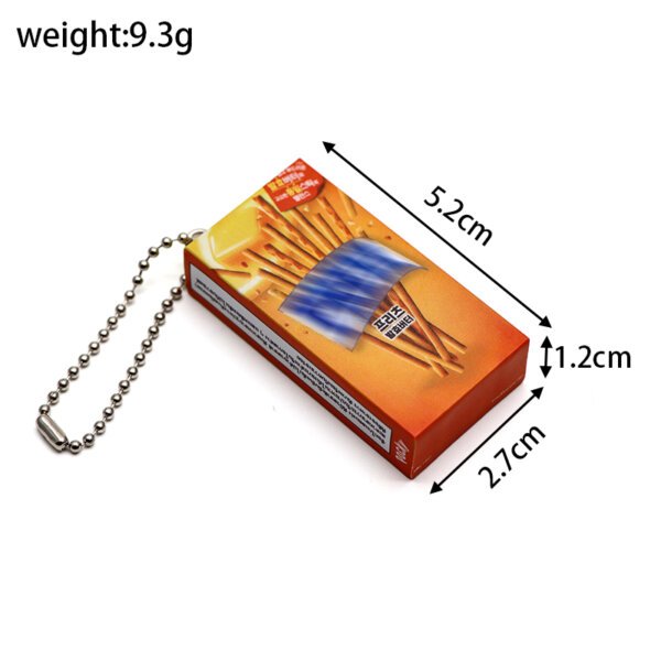 Realistic Miniature Food Toy Chocolate Biscuit Sticks Keychain