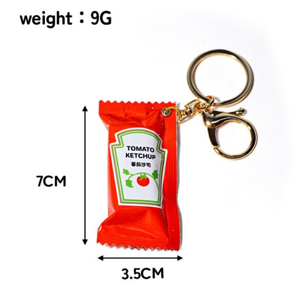Fun Food Themed Charm French Fries Charm Ketchup Packet Keychain