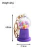 SKU-05-糖果机紫色-金扣 Realistic Miniature Colorful Candy Machine Keychain
