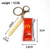 Fun Food Themed Charm French Fries Charm Ketchup Packet Keychain