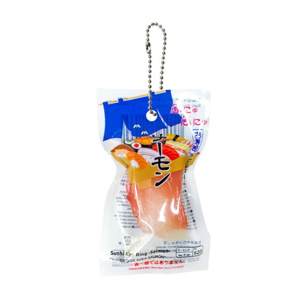 SKU-07-吞拿鱼寿司-波珠链 Realistic Japanese Salmon Sashimi Seaweed Rice Ball Seafood Sushi Model Keychain