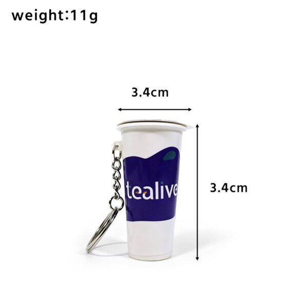 Realistic Customizable Milk Tea Cup Keychain