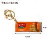 SKU_01_威化饼橙色-金扣 Realistic Italian Wafer Snack Bag Keychain