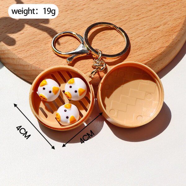 SKU_01_小笼包-猪仔包金扣 Miniature Xiao Long Bao Dim Sum Keychain