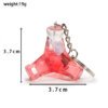 SKU_01_消波块红色-单圈 Artificial Aquarium Project Rock-Style Keychain