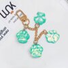 SKU_01_猫爪串-绿色 Cute Realistic Colorful Cat Paw Keychain