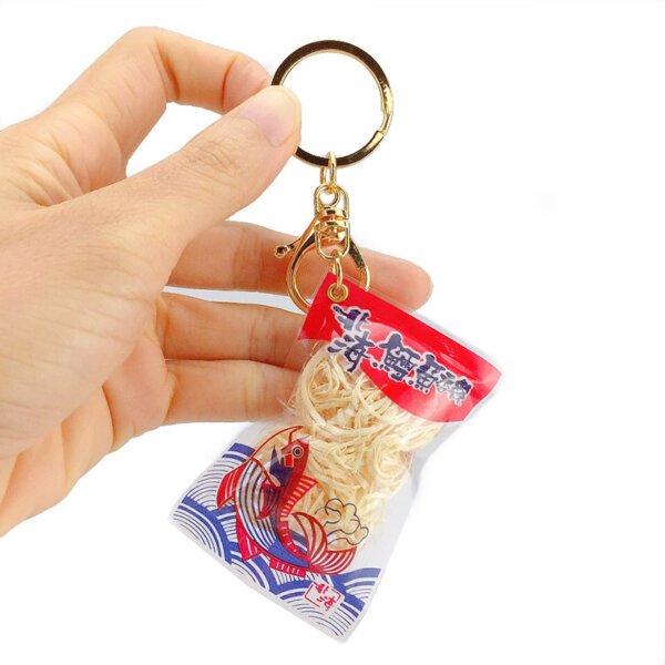 SKU_01_鳕鱼丝吊饰 Realistic Taiwan Beihai Codfish Strip Snack Keychain