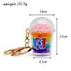 SKU_02_ICE彩虹碎碎冰-粉色-金扣 Miniature ICEE Rainbow Slushie Keychain