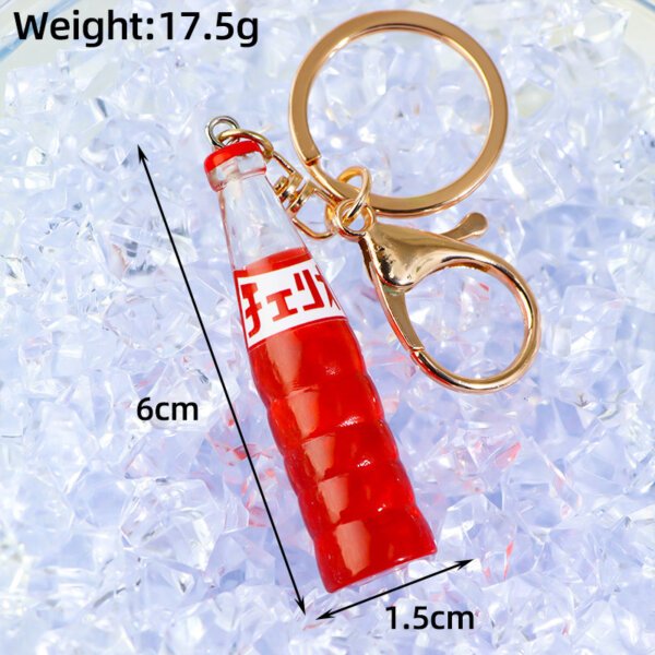 SKU_02_日本汽水-红色 Replica Japanese Retro Soda Keychain