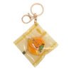 SKU_02_橙色菠萝包-金扣 Miniature Realistic Pineapple Bun Squeeze Stress-Relief Keychain