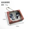 SKU_02_水果框-紫葡萄波珠链 Boxed Faux Fruit Vegetable Crate Keychain