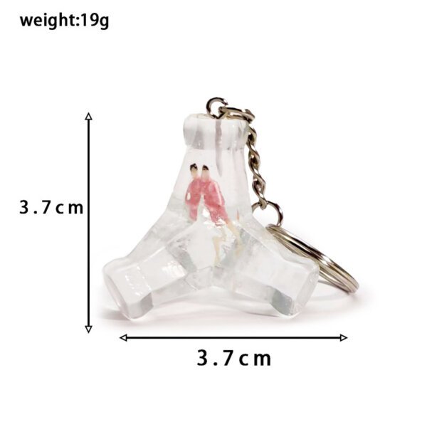 SKU_02_消波块透明-单圈 Artificial Aquarium Project Rock-Style Keychain