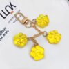 SKU_02_猫爪串-黄色 Cute Realistic Colorful Cat Paw Keychain