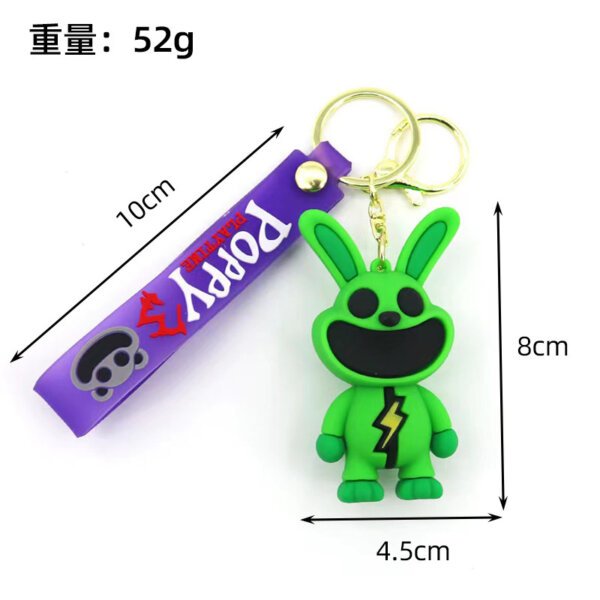 3D PVC Cartoon Poppy Kids Toy Keychain