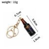 SKU_02_美国啤酒小骷髅-金扣 Realistic Resin Beer Bottle Keychain