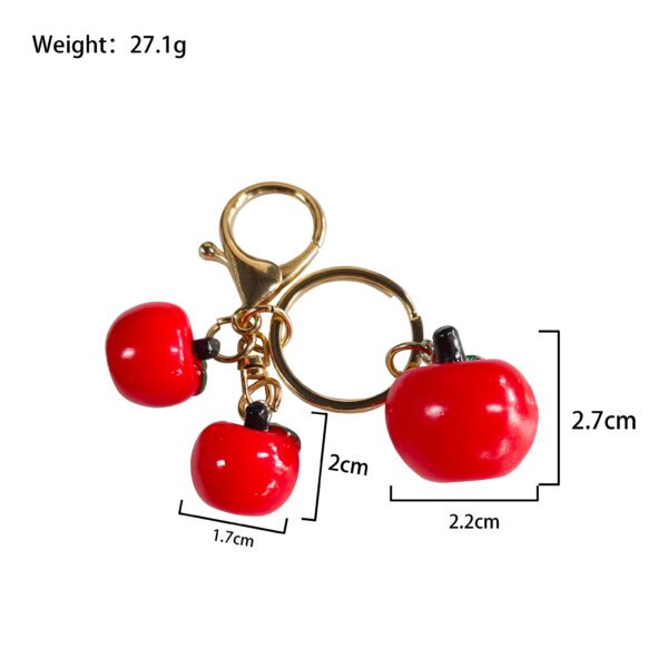 SKU_02_苹果串 Creative Quirky Fruit Resin Keychain
