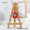 SKU_02_达摩红色白脸-带铃铛 Japanese Daruma Doll Keychain