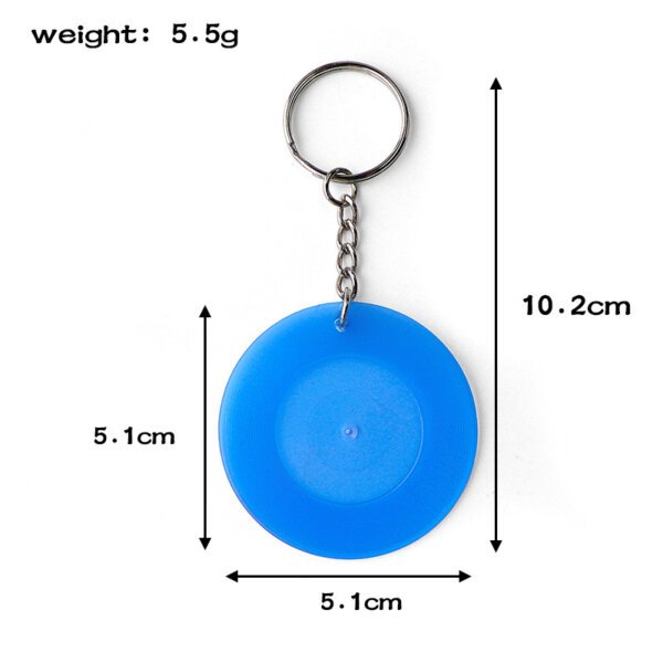 SKU_02_迷你小杯垫蓝色单圈 Miniature Simulation 5cm Coaster Keychain