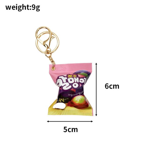 Korean Brand Gummy Candy Squishy Toy Snack Bag Keychain