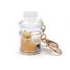 SKU_03_入油奶茶熊-水桶杯-金扣 Liquid Quicksand Liquid Sand Bubble Tea Bear Keychain