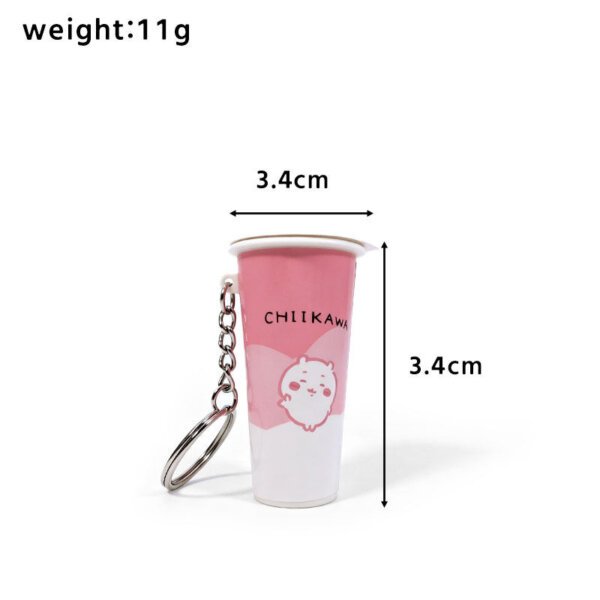 Realistic Customizable Milk Tea Cup Keychain