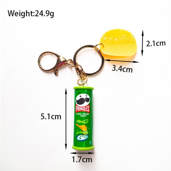 Realistic Miniature Pringles Potato Chip Can Keychain