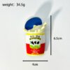 SKU_03_平面黑白淡奶冰箱贴 Creative Resin Simulation Milk Cup Magnetic Fridge Magnet