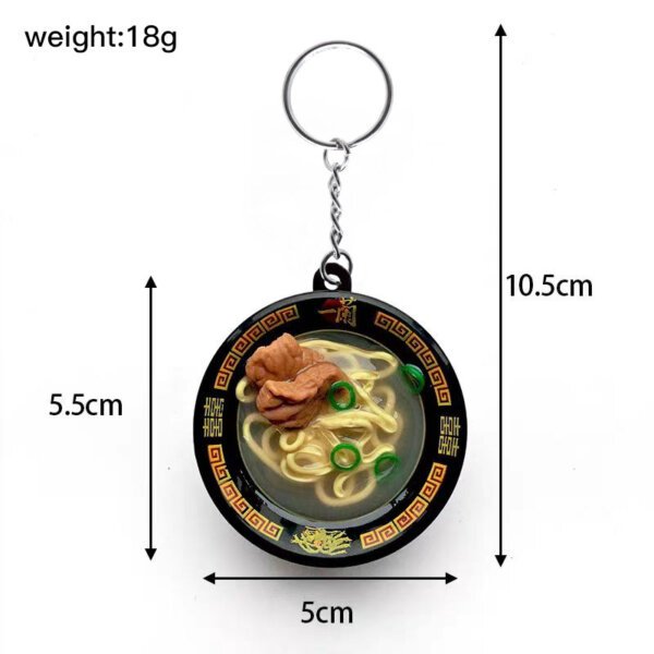 Realistic Japanese-style Tonkotsu Ramen Bowl Epoxy Keychain