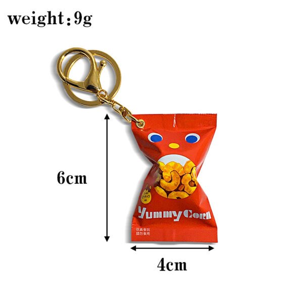 Tohato Caramel Peanut Puffed Snack Bag Keychain