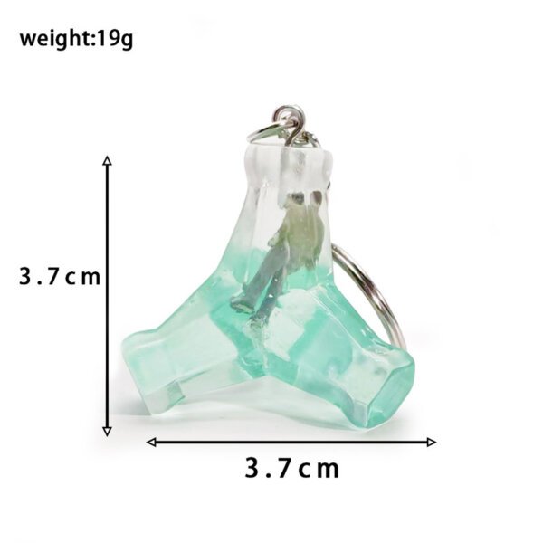 SKU_03_消波块浅绿色-单圈 Artificial Aquarium Project Rock-Style Keychain