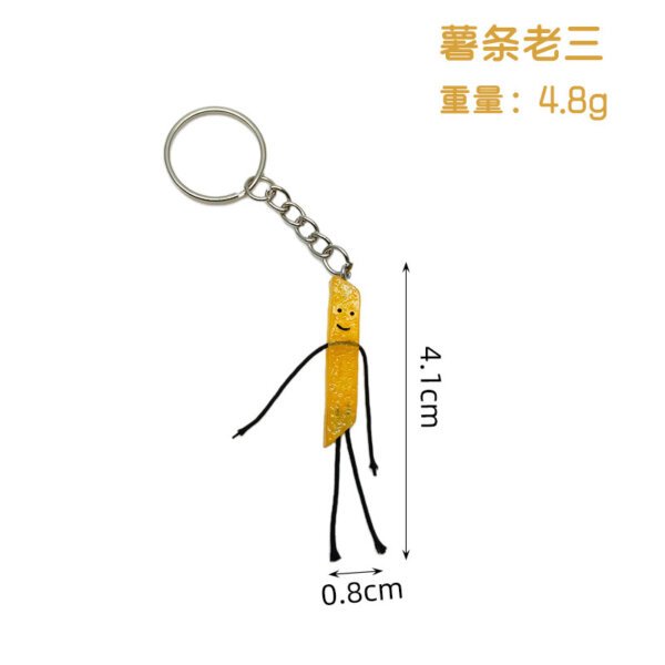 SKU_03_薯条老三 Creative "Three Brothers" French Fries Keychain
