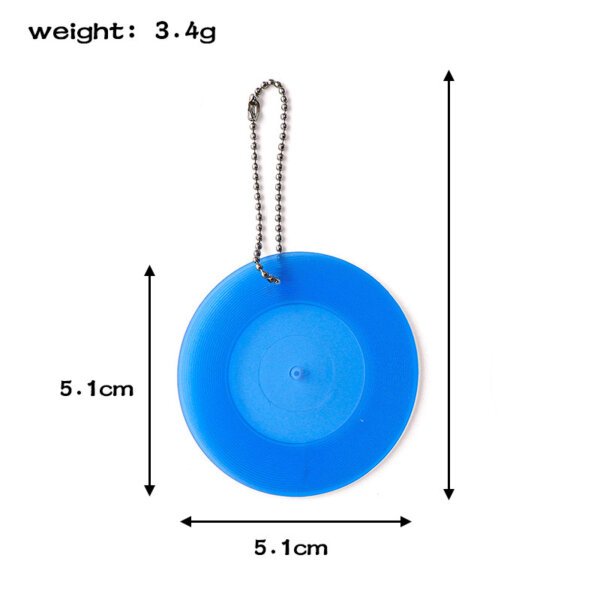 SKU_03_迷你小杯垫蓝色波珠链 Miniature Simulation 5cm Coaster Keychain