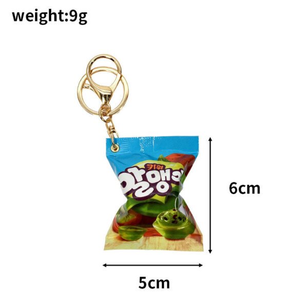 Korean Brand Gummy Candy Squishy Toy Snack Bag Keychain
