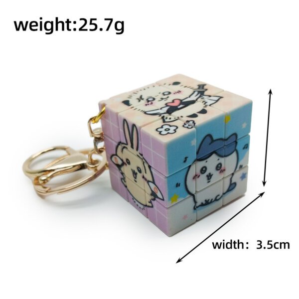 Cute Chiikawa Cartoon Character Rubik's Cube Keychain