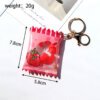 SKU_04_QQ糖充气袋-粉色 Cute Miniature Cartoon Gummy Candy Inflatable Bag Shake Keychain